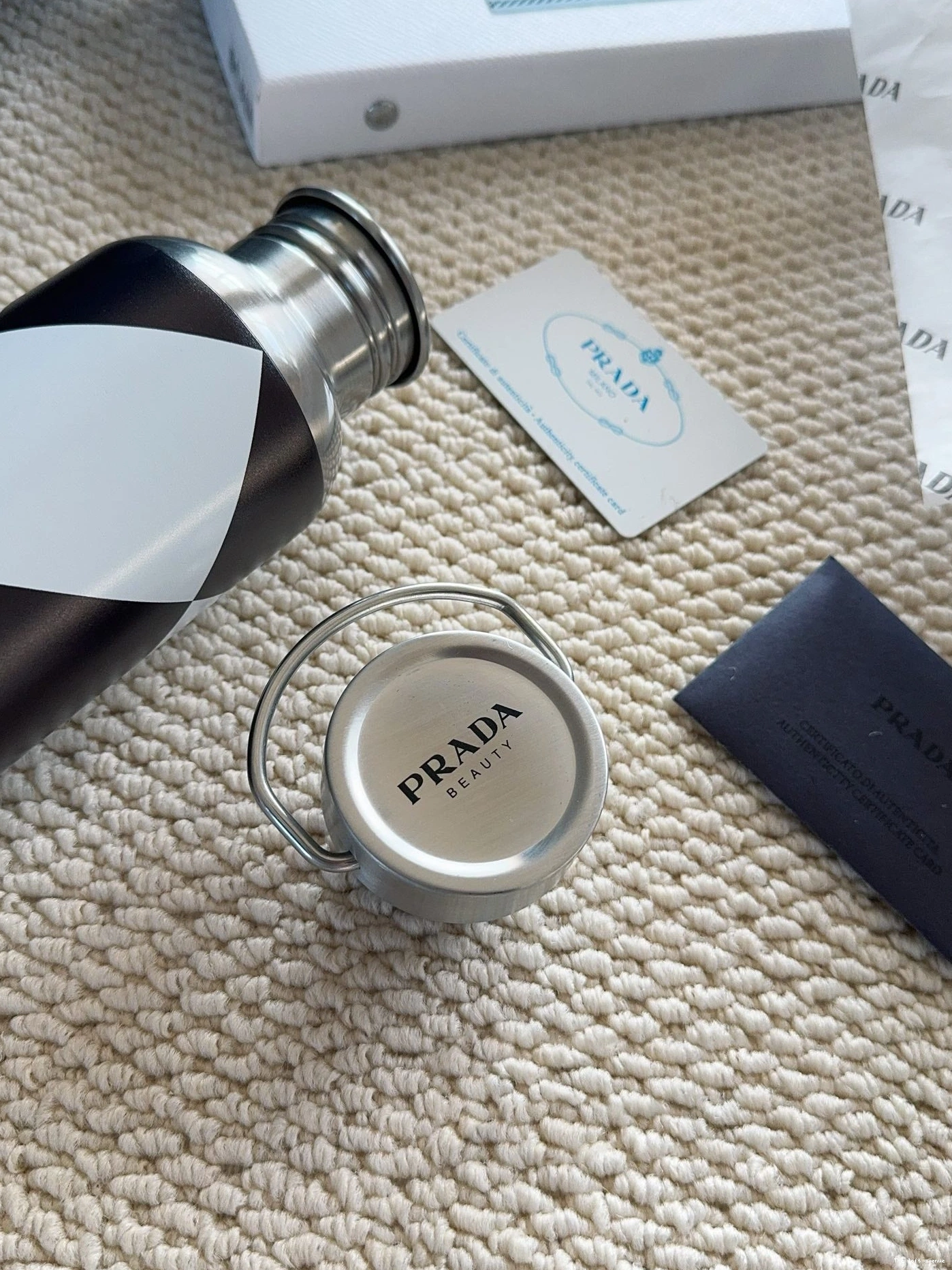 STAINLESS STEEL PRADA CHECKERED BOTTLE 0811